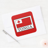 Tonga Quadratischer Aufkleber (Umschlag)