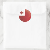 Tonga Round Icon Flag Runder Aufkleber (Tasche)