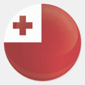 Tonga Round Icon Flag Runder Aufkleber (Vorderseite)