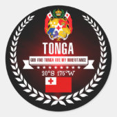 Tonga Runder Aufkleber (Vorderseite)