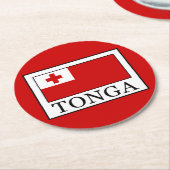 Tonga Runder Pappuntersetzer (Angewinkelt)