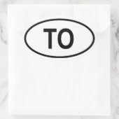 Tonga "TO" Ovaler Aufkleber (Tasche)