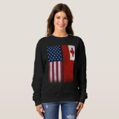 Tonga Tongan American Flags Proud USA Tonga Sweatshirt (Vorne ganz)