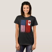 Tonga Tongan American Flags Proud USA Tonga T-Shirt (Vorne ganz)
