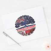 Tonga Tongan Australian Australia Tree Roots Flag Runder Aufkleber (Umschlag)