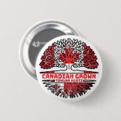 Tonga Tongan Canadian Canada Tree Roots Flag Button (Vorne & Hinten)
