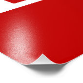 Tonga - Tongan-Flagge Fotodruck (Ecke)