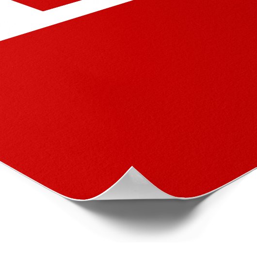 Tonga - Tongan-Flagge Poster (Ecke)