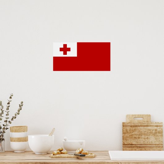 Tonga - Tongan-Flagge Poster (Küche)