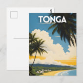 Tonga Travel Poster Postkarte (Vorne/Hinten)
