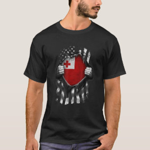 Tonga USA Flag Tongan American T-Shirt