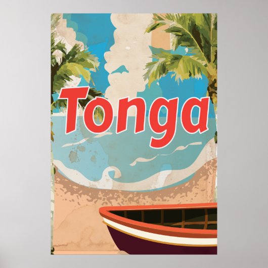 Tonga Vintages Urlaubspopster Poster (Vorne)