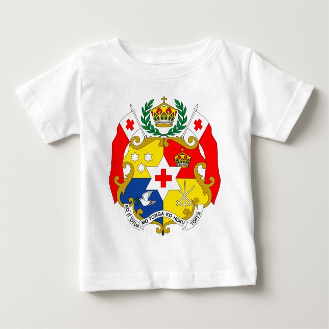 Tonga-Wappen Detail Baby T-shirt (Vorderseite)