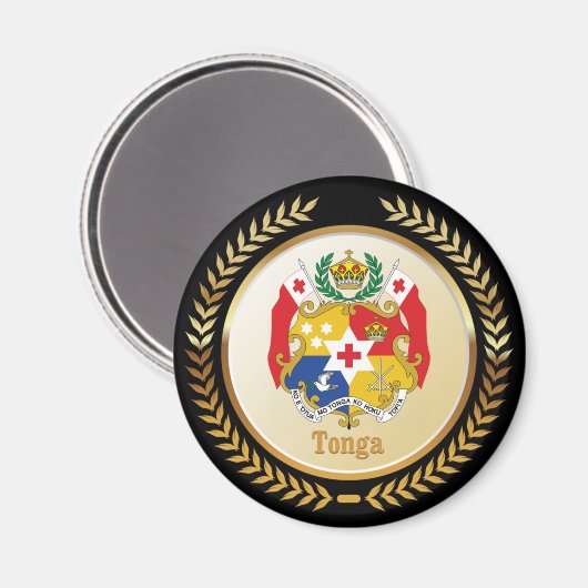 Tonga-Wappen Magnet (Vorderseite/Rückseite)