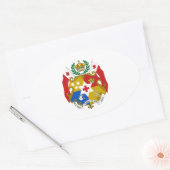 Tonga-Wappen Ovaler Aufkleber (Umschlag)