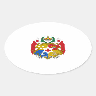 Tonga-Wappen Ovaler Aufkleber