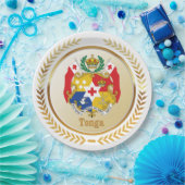 Tonga-Wappen Pappteller (Party)