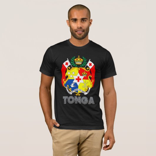 Tonga-Wappen T-Shirt (Vorne ganz)