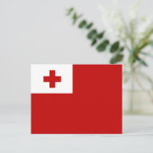 Tongan-Flagge, Flagge von Tonga Postkarte (Stehend Vorderseite)