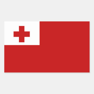 Tongan-Flagge, Flagge von Tonga Rechteckiger Aufkleber
