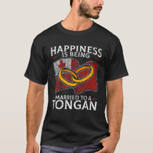 Tongan Wedding Kingdom of Tonga Heritage Roots Fla T-Shirt