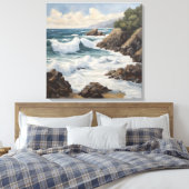 Tongapōrutu - Stretchierte Canvas Print Leinwanddruck (Insitu (Schlafzimmer))
