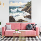 Tongapōrutu - Stretchierte Canvas Print Leinwanddruck (Insitu (Wohnzimmer))