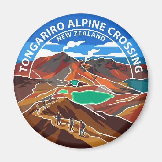 Tongariro Alpine Crossing Neuseeland Magnet (Vorne)
