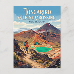 Tongariro Alpine Crossing Neuseeland Postkarte