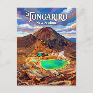 Tongariro Alpine Crossing Neuseeland Postkarte