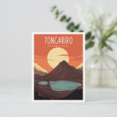 Tongariro National Park New Zealand Travel Postkarte (Stehend Vorderseite)
