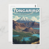 Tongariro Nationalpark Neuseeland Postkarte (Vorne/Hinten)