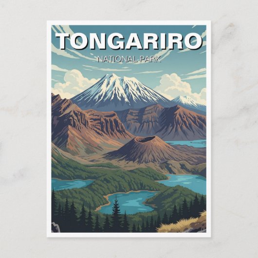 Tongariro Nationalpark Neuseeland Postkarte (Vorderseite)