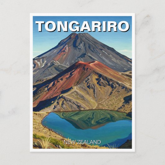 Tongariro Nationalpark Neuseeland Postkarte (Vorderseite)