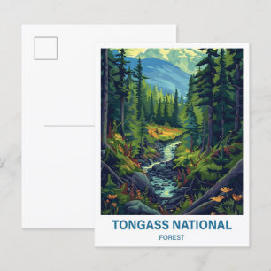 Tongass National Forest Illustration Travel Postkarte