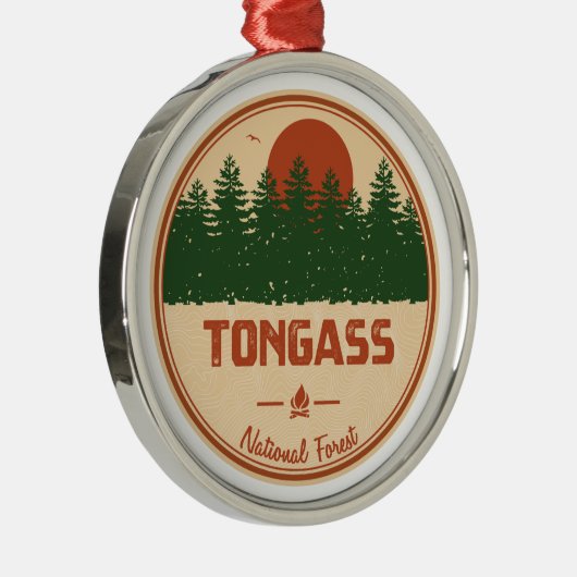 Tongass National Forest Ornament Aus Metall (Rechts)