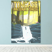 Tongass National Forest Reiseplakat Leinwanddruck (Insitu (Holzboden))
