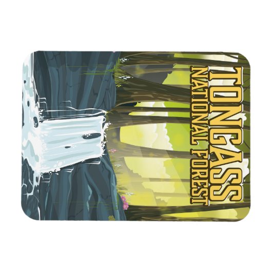Tongass National Forest Reiseplakat Magnet (Horizontal)