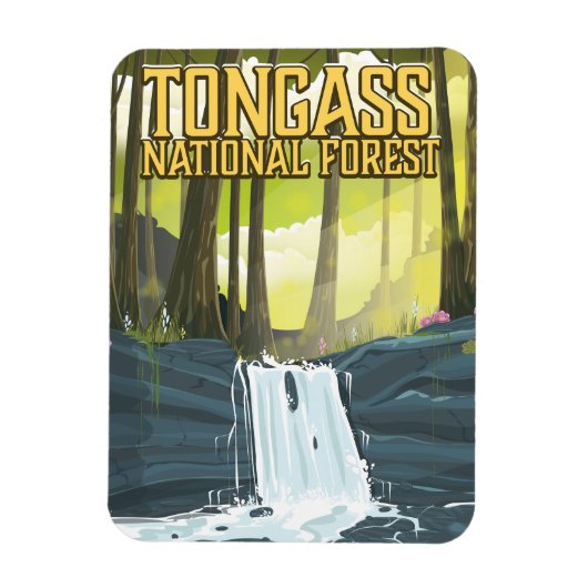 Tongass National Forest Reiseplakat Magnet (Vertikal)