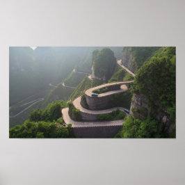 Tongtian Highway Zhangjiajie China Poster