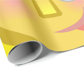 Tongue Out Emoji Funny Goofy Face Geschenkpapier (Rolleneckpunkt)