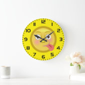 Tongue Out Emoji Funny Goofy Face Große Wanduhr (Zuhause)