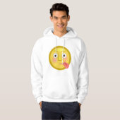 Tongue Out Emoji Funny Goofy Face Hoodie (Vorne ganz)