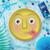 Tongue Out Emoji Funny Goofy Face Pappteller (Party)