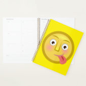 Tongue Out Emoji Funny Goofy Face Planer (Anzeige)