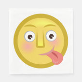 Tongue Out Emoji Funny Goofy Face Serviette (Vorderseite)