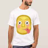 Tongue Out Emoji Funny Goofy Face T-Shirt (Vorderseite)
