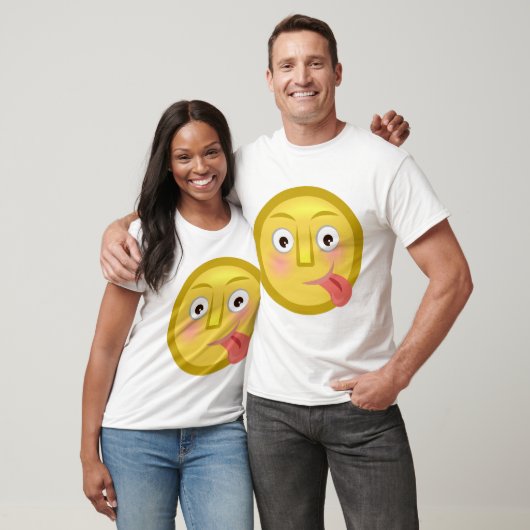 Tongue Out Emoji Funny Goofy Face T-Shirt (Unisex)