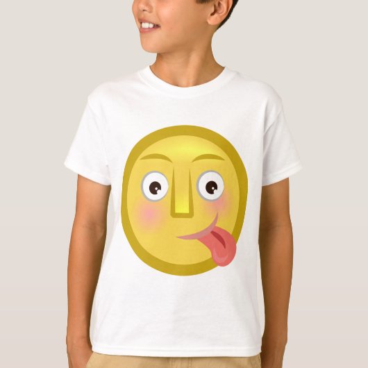 Tongue Out Emoji Funny Goofy Face T-Shirt (Vorderseite)
