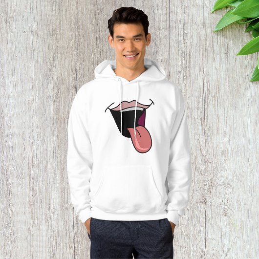 Tongue Out Mens Hoodie